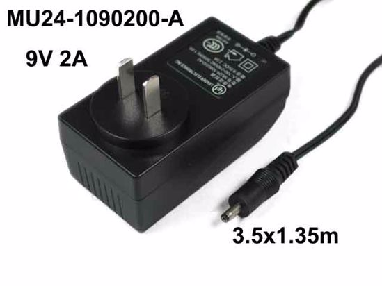 LEI / Leader MU24-1090200-A2 AC Adapter NEW Original 9V 2A, 3.5x1.35mm, US 2-Pin, New