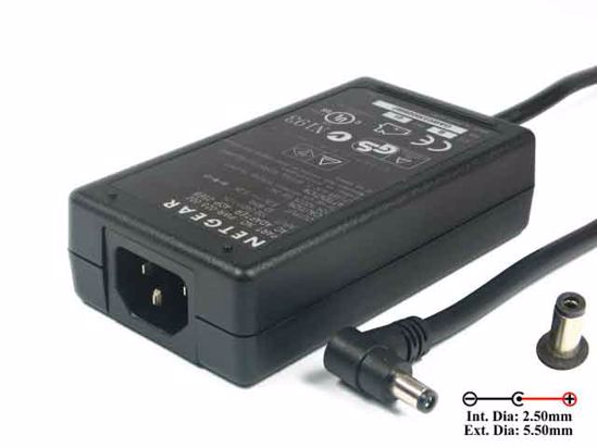 NETGEAR PWR-023-002 AC Adapter- Laptop 5V 5A, Barrel 5.5/2.5mm, IEC C14