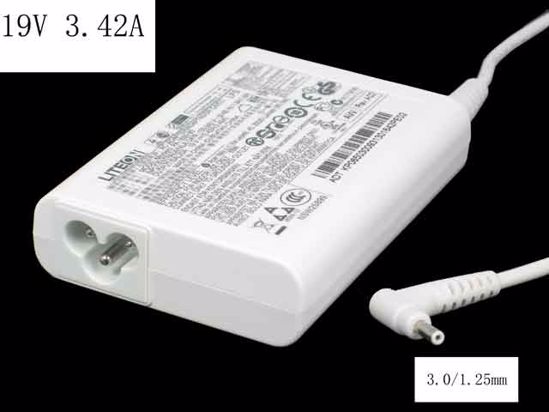 Acer Aspire S5-391 Seies AC Adapter NEW Original 19V 3.42A, Barrel 3.0/1.25mm, 3-Prong,