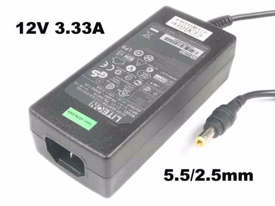 LITE-ON PA-1041-0 AC Adapter- Laptop 12V 3.33A, Barrel 5.5/2.5mm, IEC C14