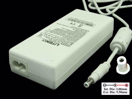 LITE-ON PE-1600-1M AC Adapter NEW Original 12V 5A, 5.5/3.0mm, 2-Prong, New