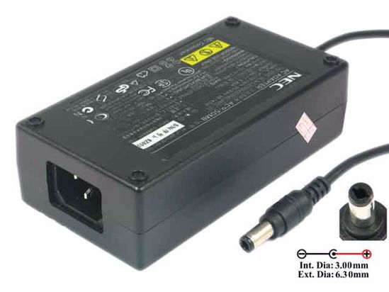 NEC Common Item (NEC) AC Adapter- Laptop 19V 3.42A, 6.3/3.0mm, C14,