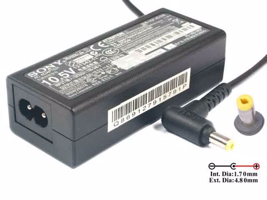 Sony Vaio Duo 11 AC Adapter NEW Original 10.5V 4.3A, 4.8/1/.7mm, 2-Prong, New