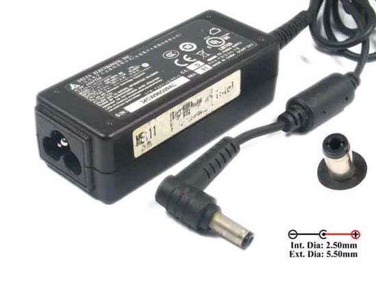 ASUS Common Item (Asus) AC Adapter- Laptop 19V 2.1A, 5.5/2.5mm, 3-Prong