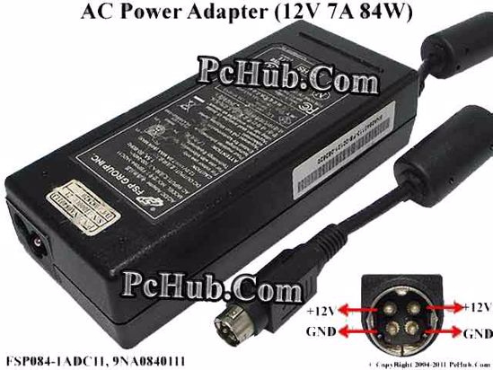 FSP Group Inc FSP084-1ADC11 AC Adapter NEW Original 12V 7A, 4-Pin P1 4=V