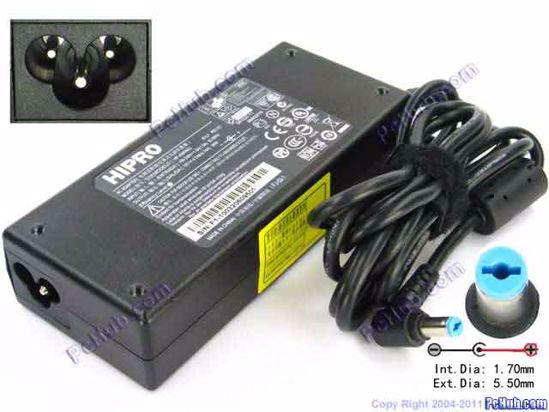 HIPRO HP-A0904A3 AC Adapter NEW Original 19V 4.74A, 5.5/1.7mm, 3-Prong, New