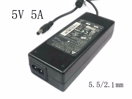 Delta Electronics EADP-25NB AC Adapter NEW Original 5V 5A, 5.5/2.1mm, 2-Prong, New