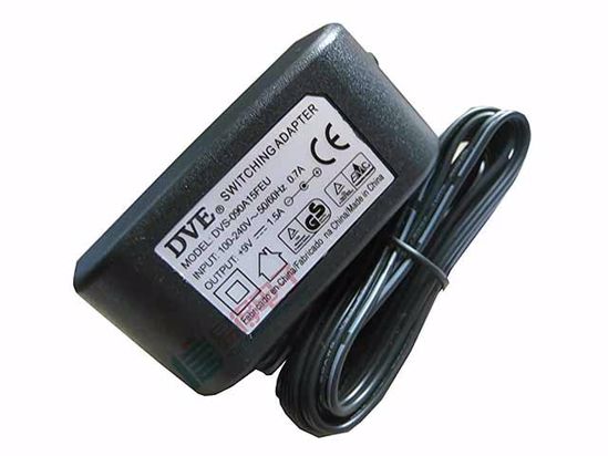 DVE DVS-090A15FEU AC Adapter NEW Original 9V 1A, 4.0/1.7mm, EU 2-Pin Plug, New