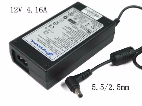 FSP Group Inc FSP050-1AD121C AC Adapter NEW Original 12V 4.16A, 5.5/2.5mm, 2-Prong, New