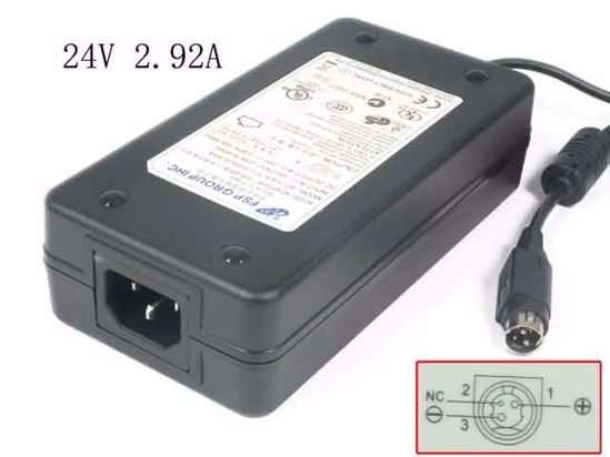 FSP Group Inc FSP070-RA AC Adapter NEW Original 24V 2.92A, 3-Pin, P1=