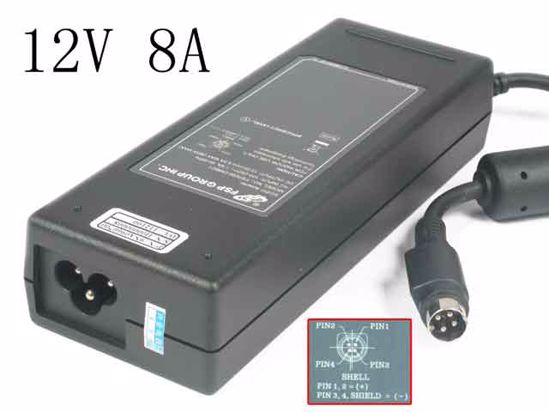 FSP Group Inc FSP096-DMBD1 AC Adapter NEW Original 12V 8A, 4P, P1 4=