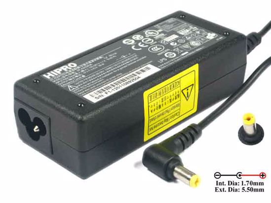 HIPRO HP-A0653R3B AC Adapter NEW Original 19V 3.42A, 5.5/1.7mm, 3-Prong, New