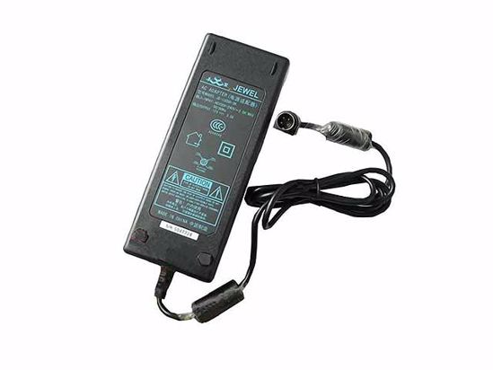 Jewel JS-12050-2K AC Adapter NEW Original 12V 5A, 4-Pin Din, 2-Prong, New