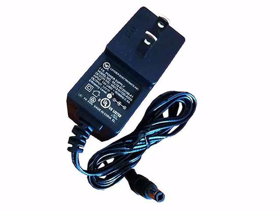 LEI / Leader MU12-N120100-A1 AC Adapter NEW Original 12V 1A, 5.5/2.1mm, US 2-Pin Plug, N