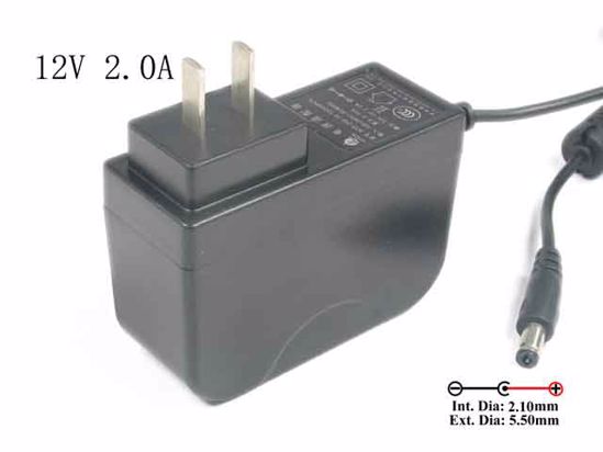 Other Brands Honor AC Adapter NEW Original 12V 2A, 5.5/2.1mm, US 2-Pin Plug, New