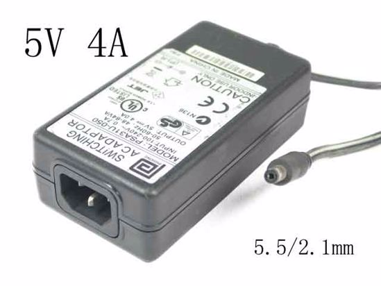 PHIHONG PSA31U-050 AC Adapter- Laptop 5V 4A, Barrel 5.5/2.1mm, IEC C14