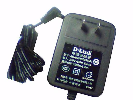 D-Link AC to DC (D-Link) AC Adapter NEW Original 9V 1A, 4.75/1.7mm, US 2-Pin Plug