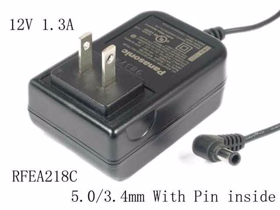 Panasonic AC to DC (Panasonic) AC Adapter NEW Original 12V 1.3A, 5.0/3.4mm Pin, US 2-Pin