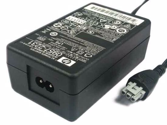 HP Common Item (HP) AC Adapter 20V Above 32V 0.375A, 16V 0.5A, Rectangular Tip, 2-Pron