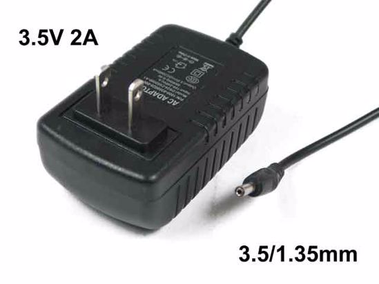 ACP OEM Power Camera- AC Adapter 3.5V 2A, 3.5/1.35mm, US 2-Pin, New