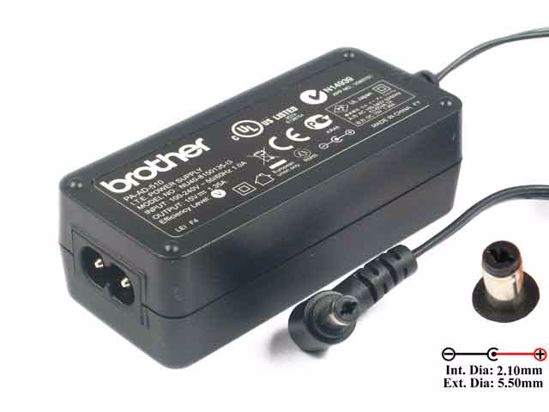 Brother NU4D-8150135-I3 AC Adapter 13V-19V 15V 1.35A, 5.5/2.1mm, 2-Prong, New