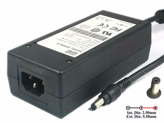 ASTEC DPS58-M AC Adapter 20V Above 48V 1.25A, 5.5/2.5mm, C14