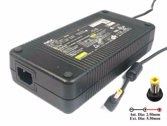 NEC ADP-180FB AC Adapter- Laptop 19V 9.48A, 5.5/2.5mm, C14