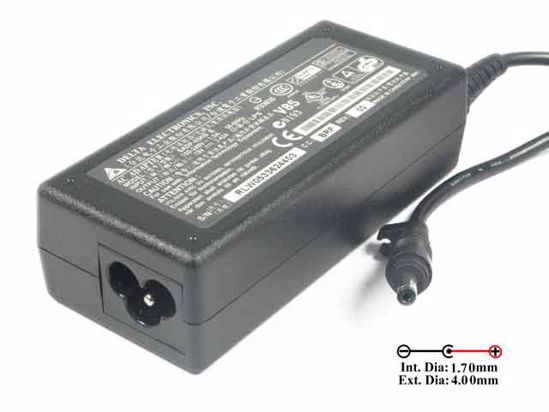 Delta Electronics SADP-65KB AC Adapter- Laptop 19V 3.42A 65W, Barrel 4.0/1.7mm, 3-Prong,