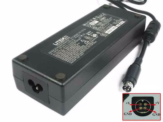 LITE-ON PA-1121-04 AC Adapter- Laptop 19V 6.3A, 4-Pin P1 4=V