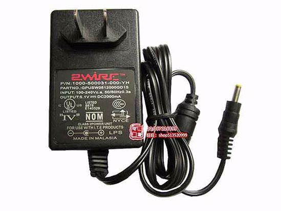 ACP OEM Power AC Adapter Compatible 1000-500031-000-YH, 5.1V 2A, 4.0/1.7mm, US 2-Pin,