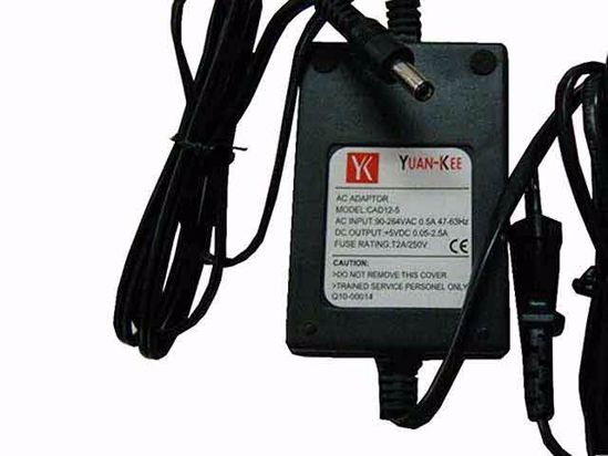 ACP OEM Power AC Adapter Compatible CAD12-5, 5V 2.5A, 5.5/2.1mm, Wired EU 2-Pin, New