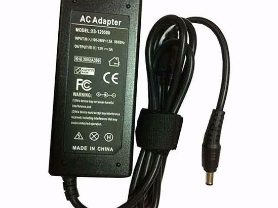 ACP OEM Power AC Adapter Compatible For XS-120500, 12V 5A, 5.5/2.5mm, 3-Prong, New