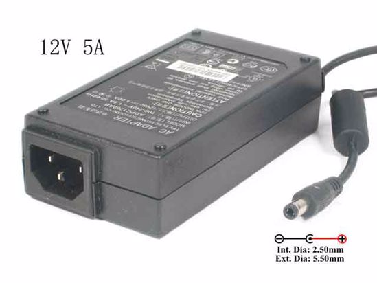 ACP OEM Power AC Adapter Compatible For ADPC1260AT, 12V 5A, 5.5/2.5mm, C14 , New