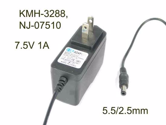 ACP OEM Power AC Adapter Compatible KMH-3288, 7.5V 1A, 5.5/2.5mm, US 2-Pin, New