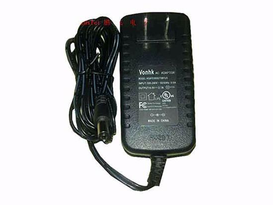 ACP OEM Power AC Adapter Compatible KSAFE0900270W1US, 9V 2.7A, 5.5/2.1mm, US 2-Pin, Ne