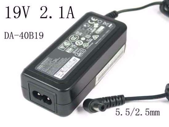 APD / Asian Power Devices DA-40B19 AC Adapter NEW Original 19V 2.1A, 5.5/2.5mm, 2-Prong,