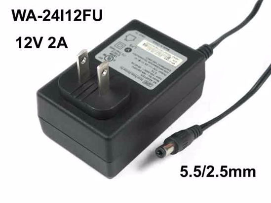 APD / Asian Power Devices WA-24I12FU AC Adapter NEW Original 12V 2A, 5.5/2.5mm, US 2-Pin