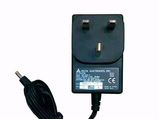 Delta Electronics ADP-15GH AC Adapter NEW Original 5V 3A, 5.5/2.5mm, UK 3-Pin, New