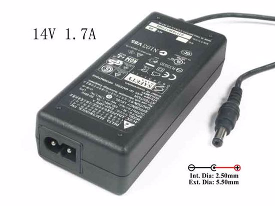 Delta Electronics EADP-24FB AC Adapter NEW Original 14V 1.7A, 5.5/2.5mm, 2-Prong, New