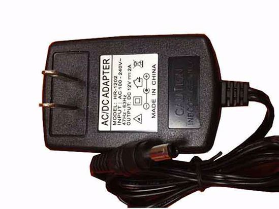 DVE HR-1202 AC Adapter NEW Original 12V 2A, 5.5/2.5mm, US 2-Pin, New