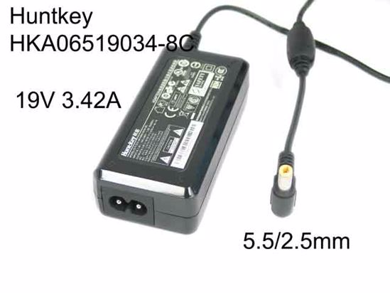 Huntkey HKA06519034-8C AC Adapter NEW Original 19V 3.42A, 5.5/2.5mm, 2-Prong , New