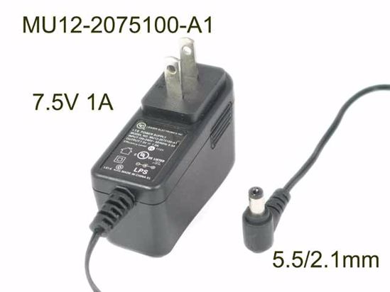 LEI / Leader MU12-2075100-A1 AC Adapter NEW Original 7.5V 1A, 5.5/2.1mm, US 2-Pin , New