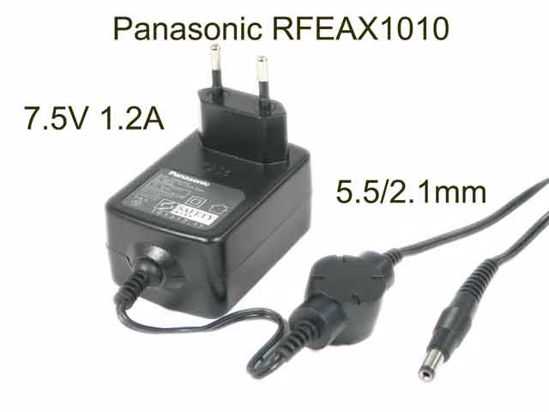 Panasonic RFEAX1010 AC Adapter NEW Original 7.5V 1.2A, 5.5/2.1mm, EU 2-Pin, New