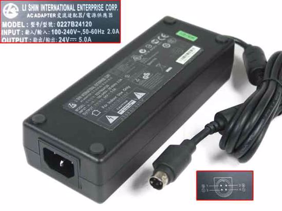 ASUS Common Item (Asus) AC Adapte 24V 5A, 4-Pin Din, IEC C14