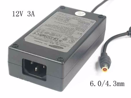 Samsung Laptop Common Item (Samsung Laptop) AC Adapter SAD03612A-UV, 12V 3A, 6.0/4.3mm,