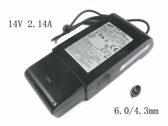 Samsung Laptop Common Item (Samsung Laptop) AC Adapter Original AD-3014STN, 14V 2.14A,