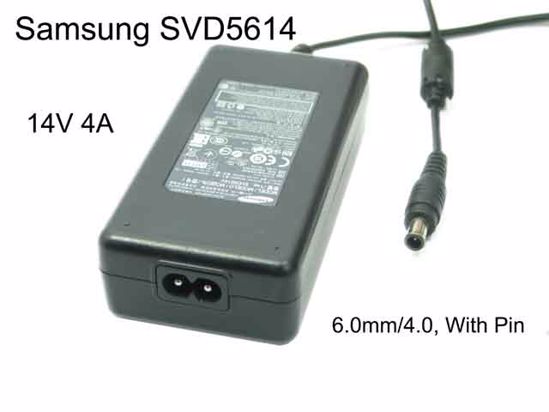 Samsung Laptop Common Item (Samsung Laptop) AC Adapter 13V-19V 14V 4A, Barrel 6.0mm/4.0,