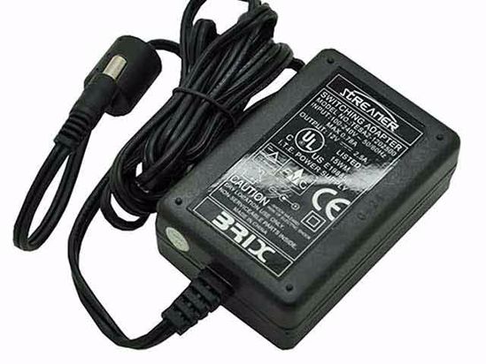 Other Brands Streamer AC Adapter NEW Original TESA2-1202500, 12V 2.5A, 5.5/2.1mm, 2-Pron