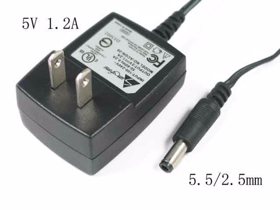 Other Brands Sunfone AC Adapter NEW Original 5V 1.2A, Barrel 5.5/2.5mm, US 2-Pin Plug