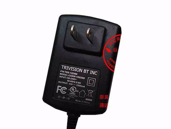 Other Brands TRIVISION AC Adapter NEW Original CGSW-1202500, 12V 2A, 5.5/2.1mm, US 2-Pin